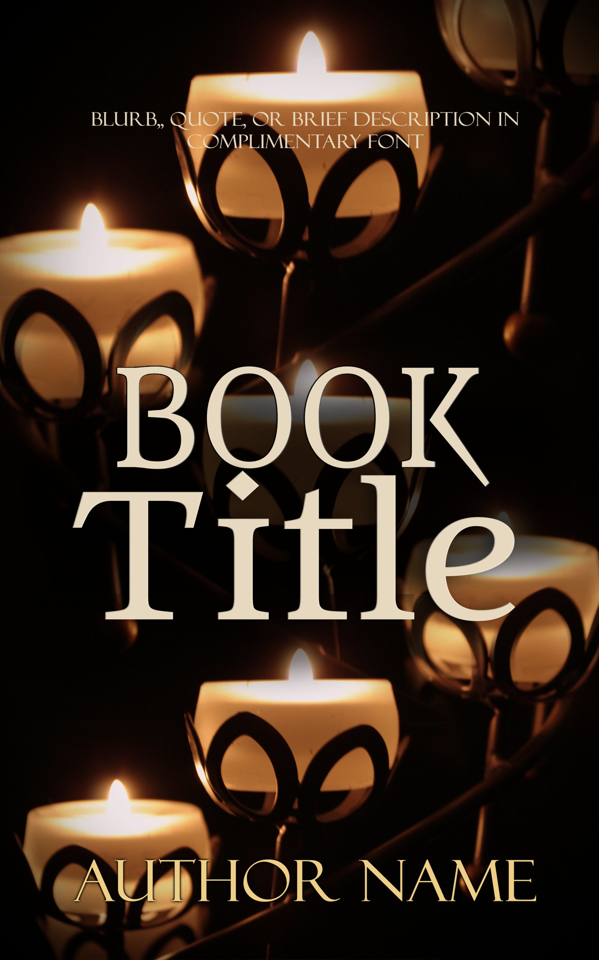 Book cover with candles