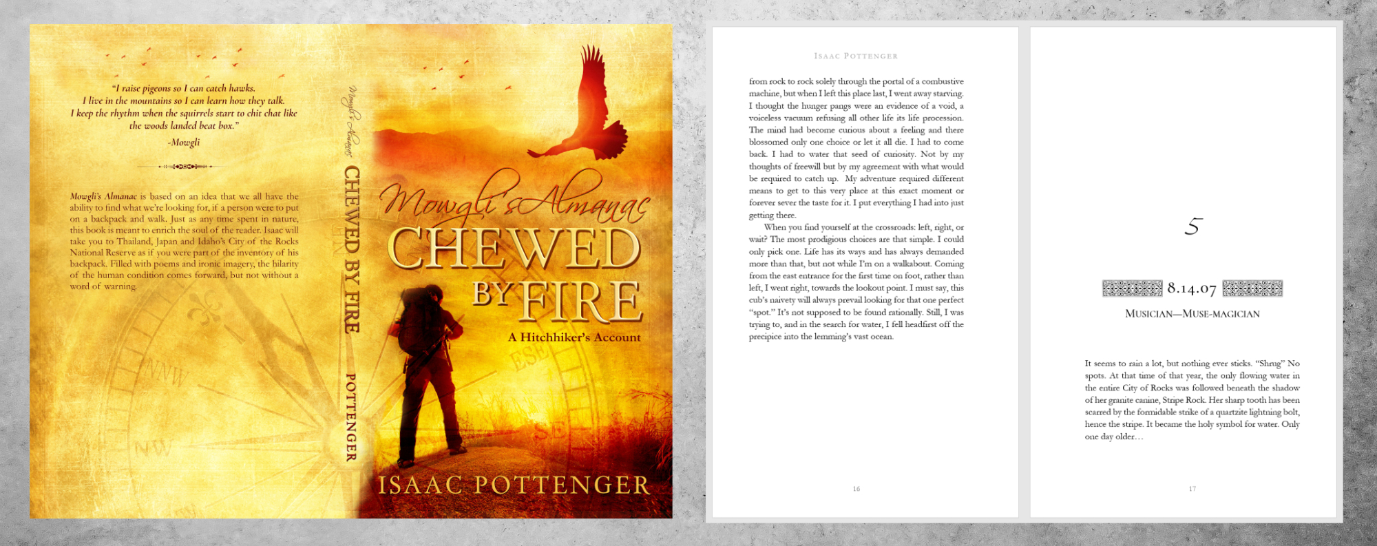 Example image of book Mowgli's Almanac Chewed by Fire by Isaac Pottenger